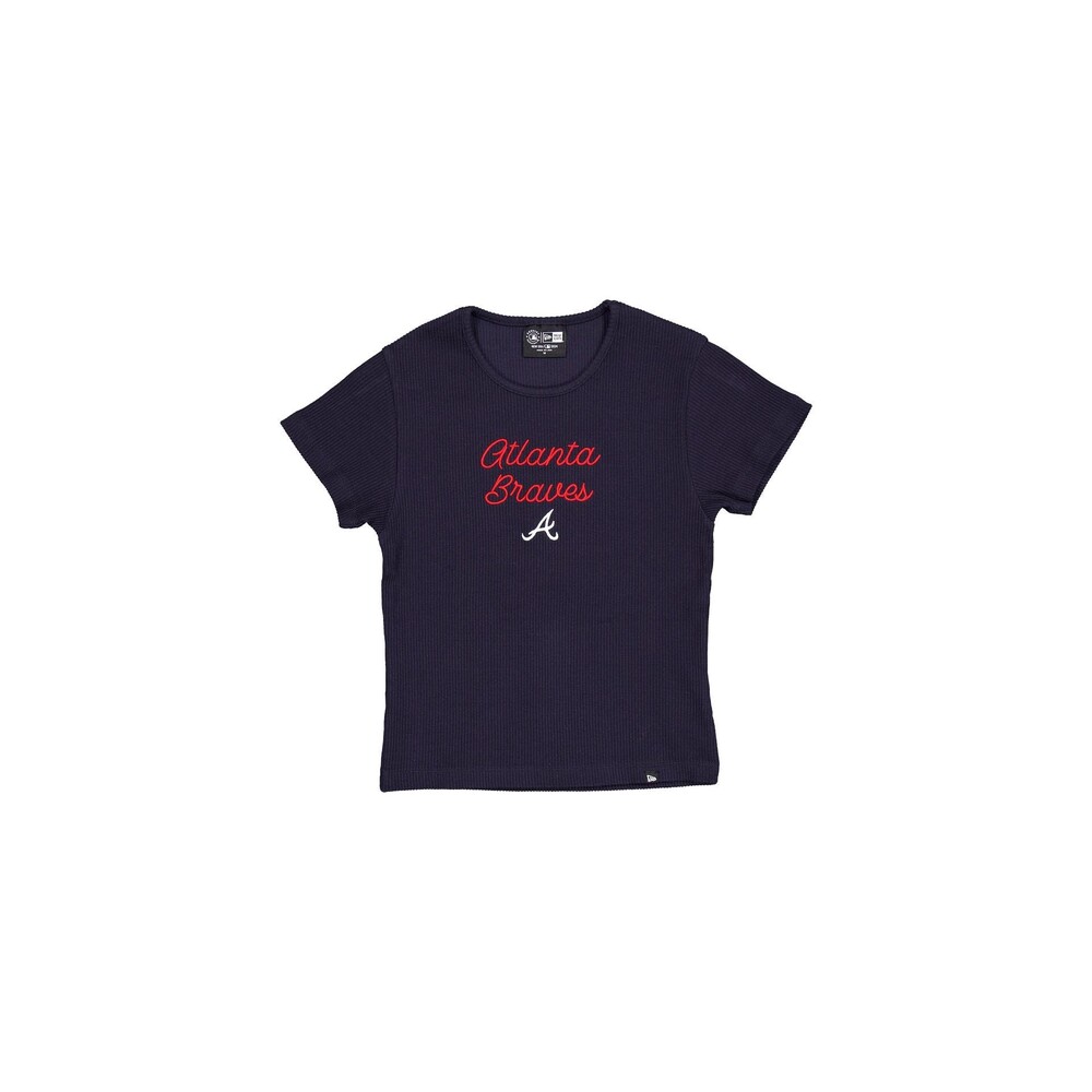 New Era Atlanta Braves Sport Night Women's Baby Tee - Size L